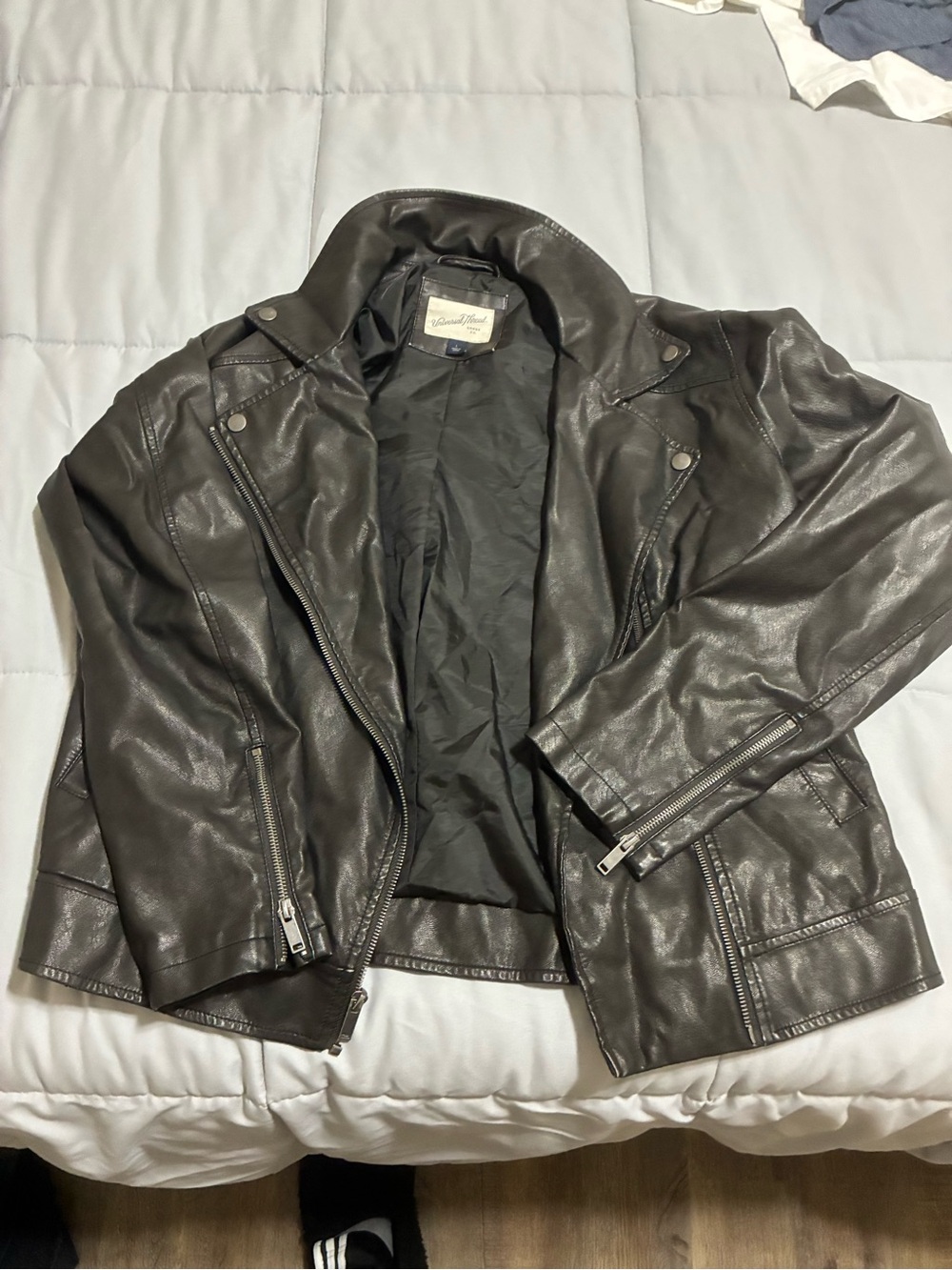 Universal Thread Black Faux Leather Moto Jacket
